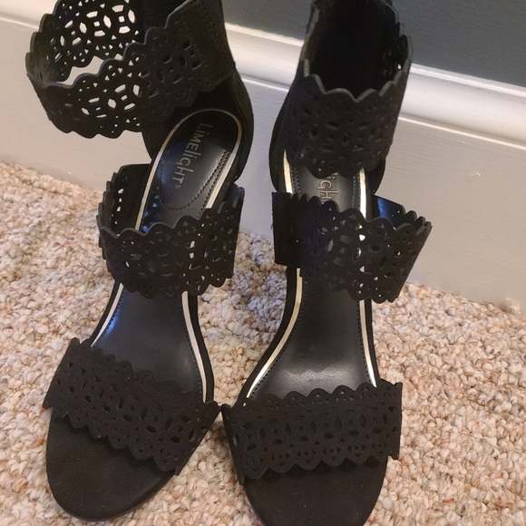 Limelight Shoes - Limelight Ellaria Black Lace  Heels